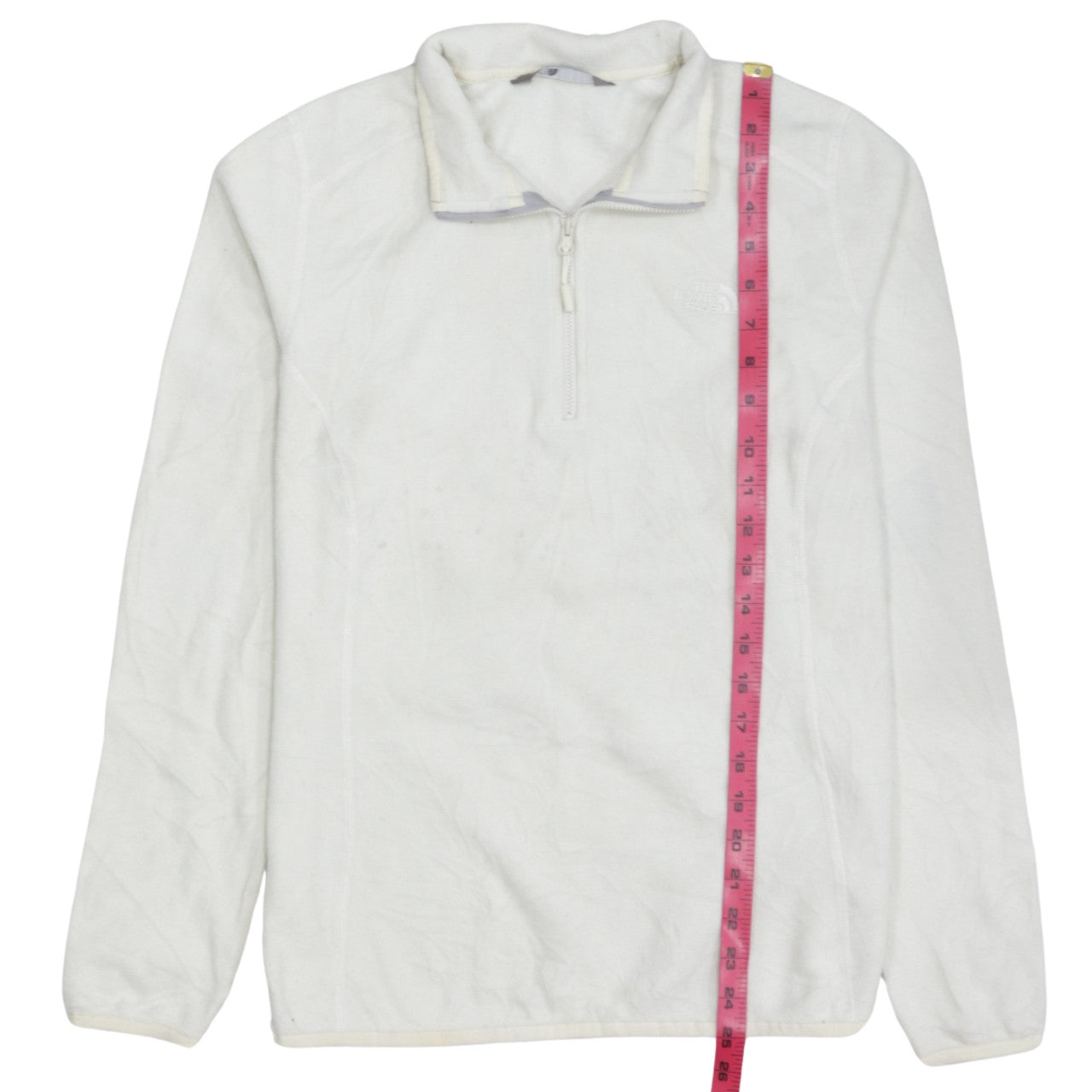 The North Face Women's White Fleece Pullover Sweatshirt L 1/4 Zip