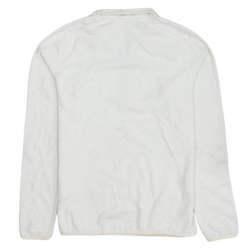 The North Face Women's White Fleece Pullover Sweatshirt L 1/4 Zip