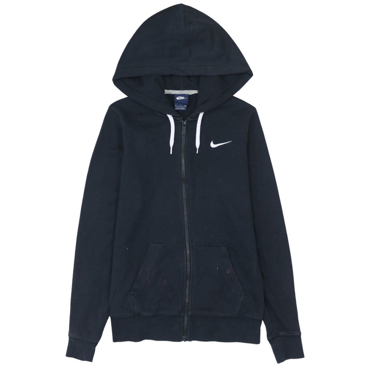 Nike Women's Black Full Zip Hoodie Size S Cotton Blend Logo