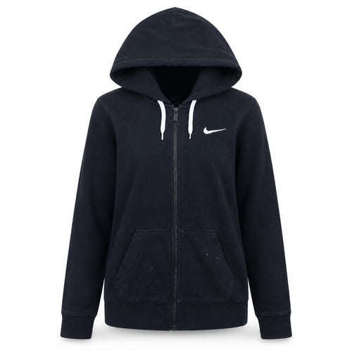 Nike Women's Black Full Zip Hoodie Size S Cotton Blend Logo