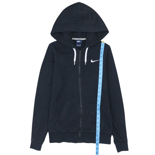 Nike Women's Black Full Zip Hoodie Size S Cotton Blend Logo