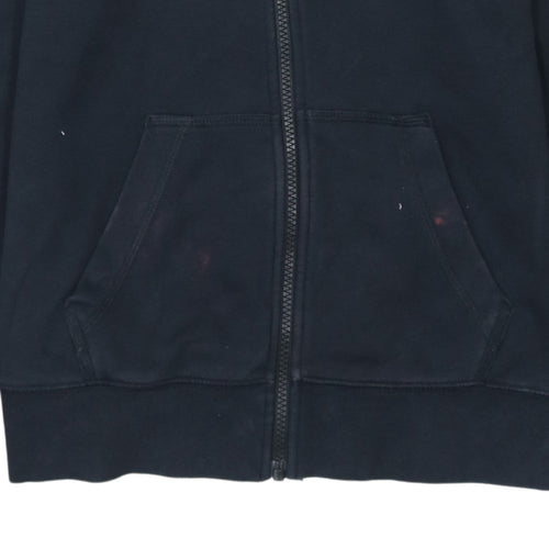 Nike Women's Black Full Zip Hoodie Size S Cotton Blend Logo
