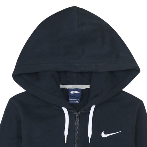 Nike Women's Black Full Zip Hoodie Size S Cotton Blend Logo