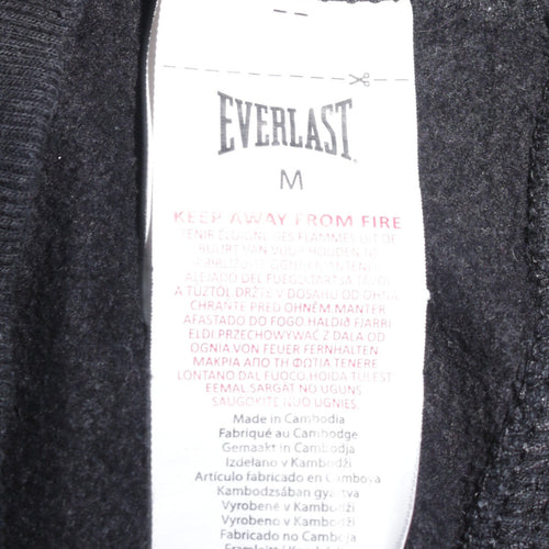 Everlast Men's Black Pullover Hoodie M Sports Fleece Sweatshirt