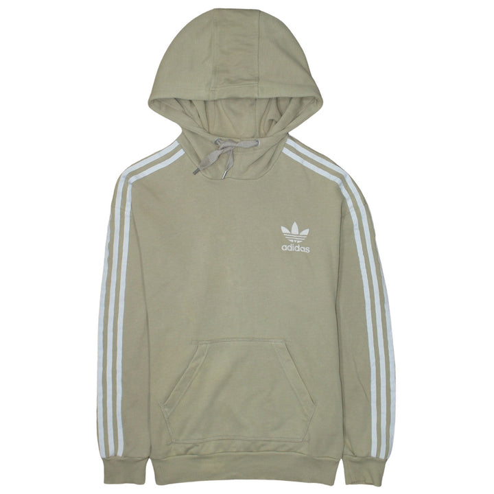 Adidas Women Beige Hoodie Size 12 Pullover Hooded Sweatshirt