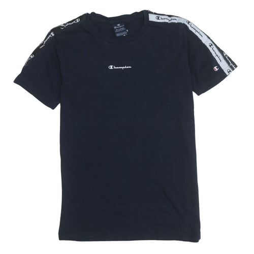 Champion Boys Blue Logo Tape Short Sleeve Crew Neck T-Shirt 15-16 Years