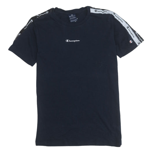 Champion Boys Blue Logo Tape Short Sleeve Crew Neck T-Shirt 15-16 Years
