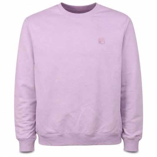 Front view of Fila Men's Purple Crew Neck Pullover Sweatshirt, size M