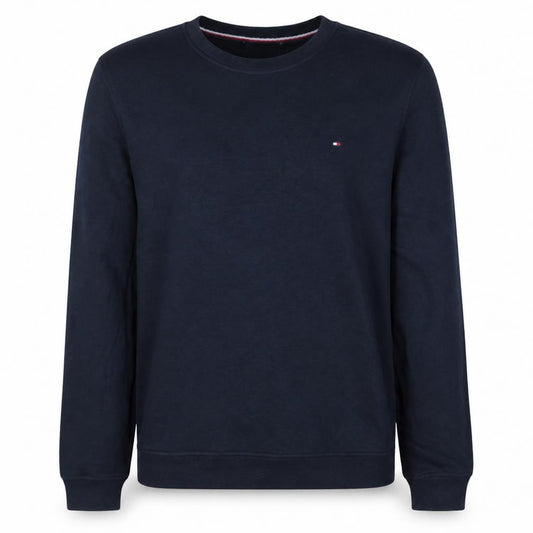 Front view of Tommy Hilfiger Men's Blue XL Crew Neck Cotton Sweatshirt