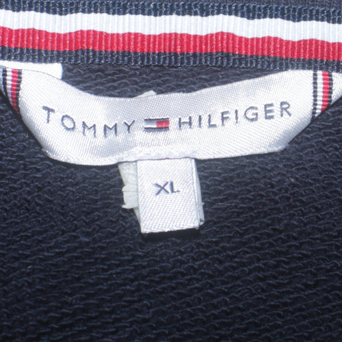 Tommy Hilfiger Men's Blue XL Crew Neck Cotton Sweatshirt
