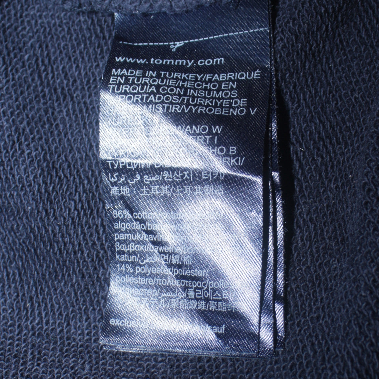 Tommy Hilfiger Men's Blue XL Crew Neck Cotton Sweatshirt