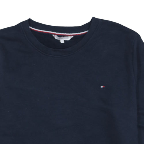 Tommy Hilfiger Men's Blue XL Crew Neck Cotton Sweatshirt