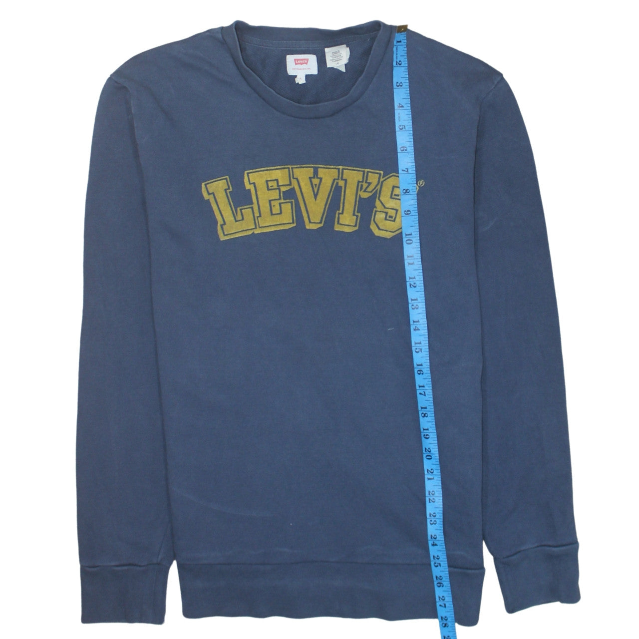 Levi's Men's Blue Crew Neck Graphic Logo Pullover Sweatshirt L