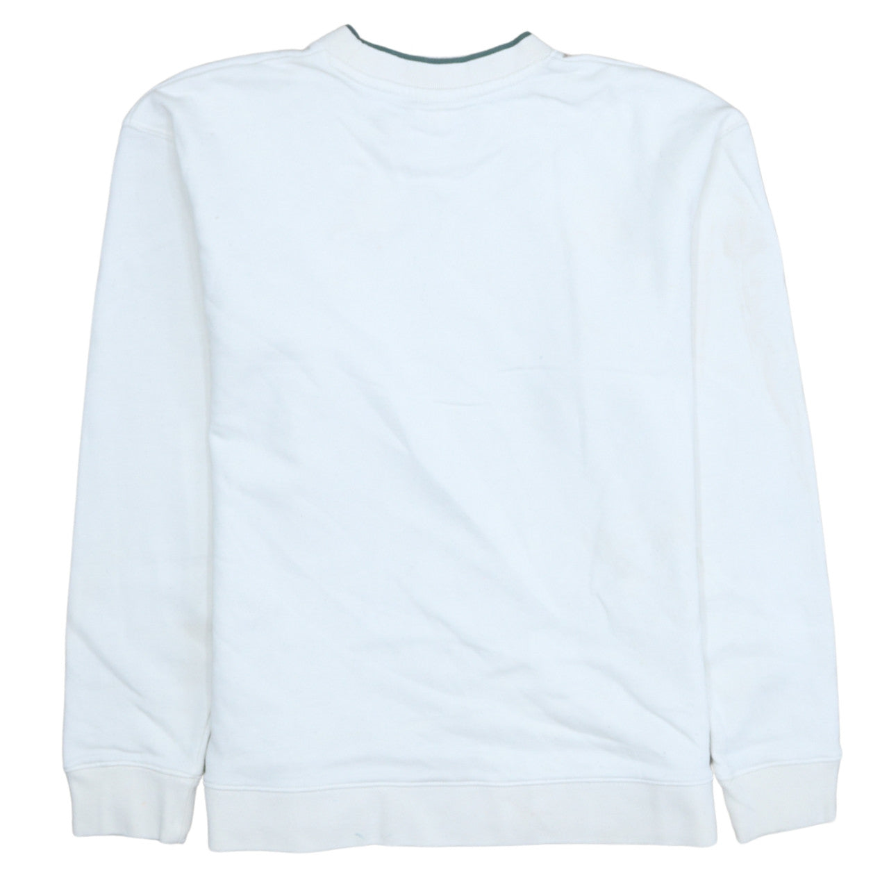 Diesel Mens White Cotton Crew Neck Pullover Sweatshirt Size S