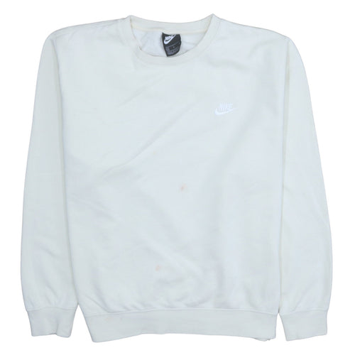 Nike Men's White XL Pullover Crew Neck Fleece Sweatshirt