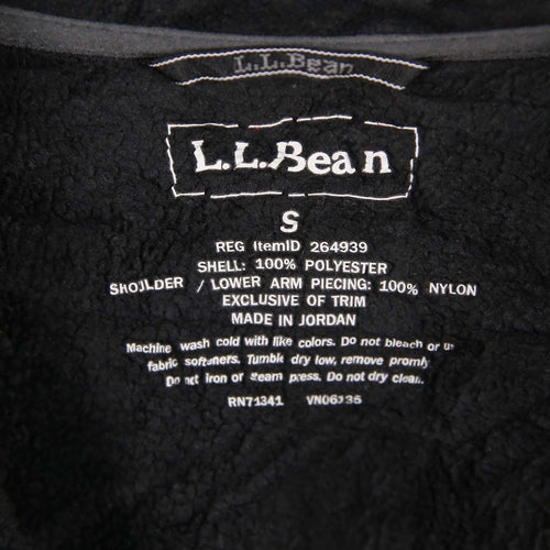L.L. Bean Men's Black S Fleece Outdoor Full Zip Jacket