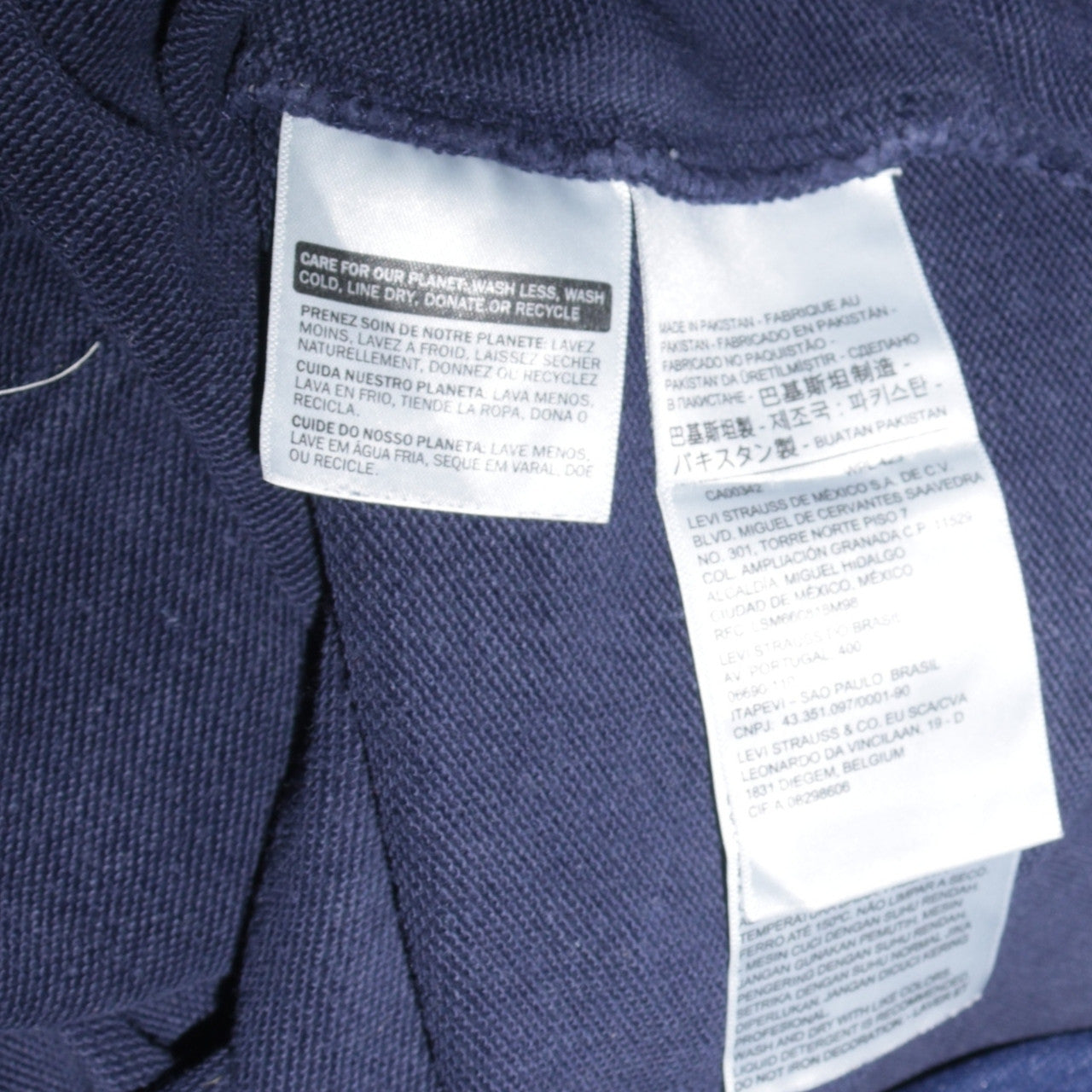 Levi's Men's Blue Pullover Hoodie L Logo Graphic Cotton Fleece