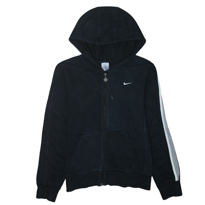 Nike Women's Black Full Zip Hoodie Size L Cotton Blend Sportswear