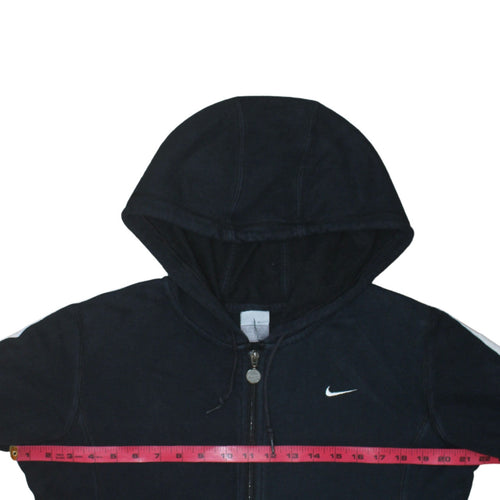 Nike Women's Black Full Zip Hoodie Size L Cotton Blend Sportswear
