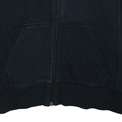 Nike Women's Black Full Zip Hoodie Size L Cotton Blend Sportswear