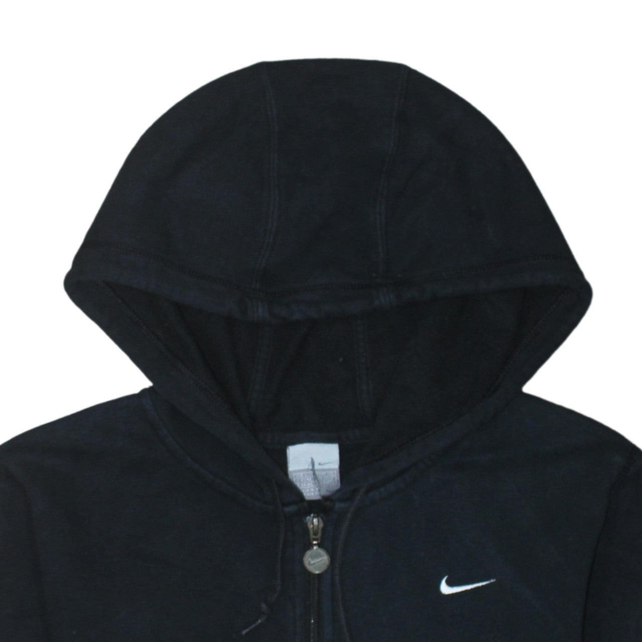 Nike Women's Black Full Zip Hoodie Size L Cotton Blend Sportswear