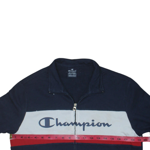 Champion Boys Blue Full Zip Colourblock Sweatshirt 15-16 Years