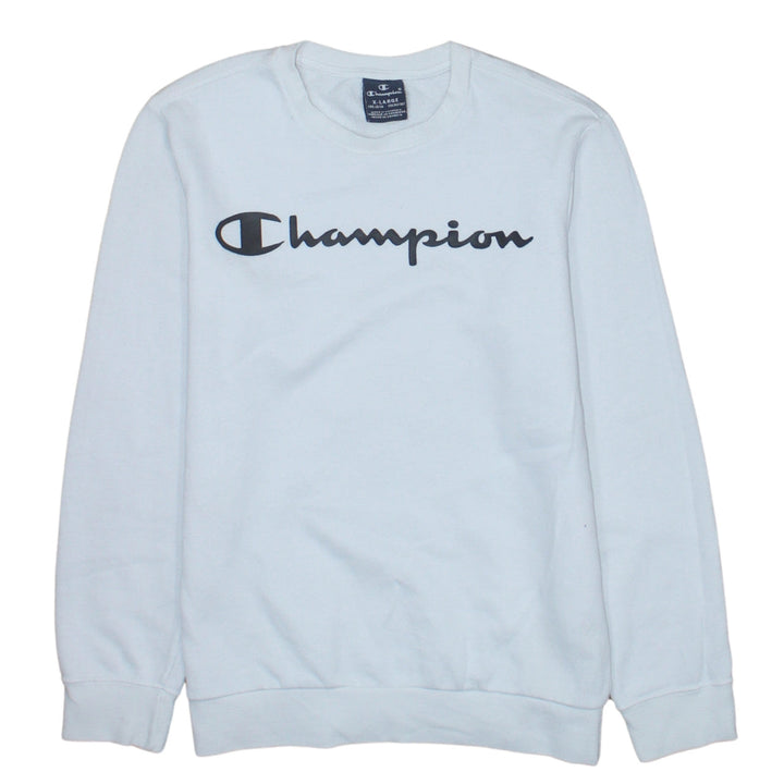 Champion Boys White Graphic Logo Pullover Sweatshirt 13-14 Years