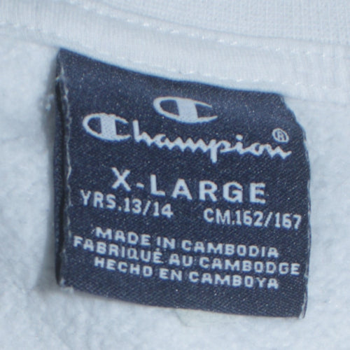 Champion Boys White Graphic Logo Pullover Sweatshirt 13-14 Years