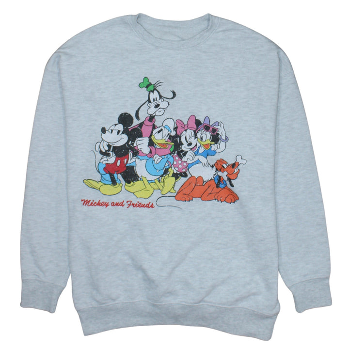 Primark Disney 100 Women’s Grey Pullover Sweatshirt XS Mickey & Friends Print