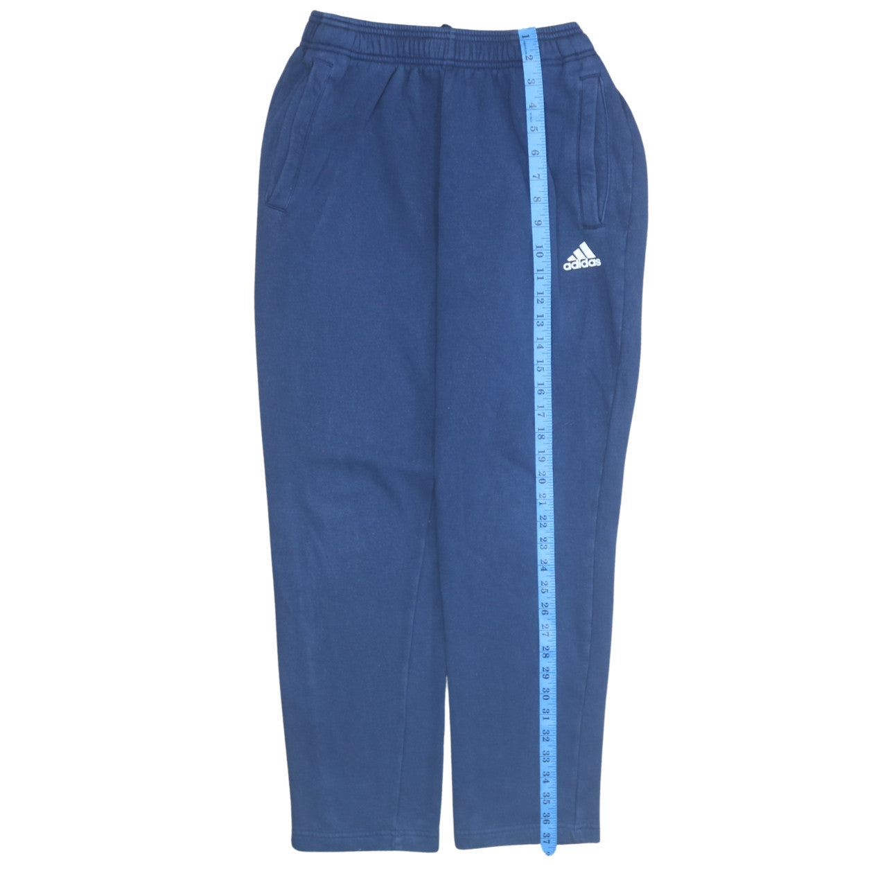 Adidas Men's Blue Regular Fit Fleece Sweatpants L