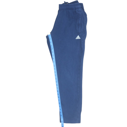 Adidas Men's Blue Regular Fit Fleece Sweatpants L
