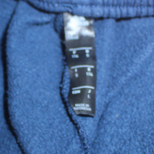 Adidas Men's Blue Regular Fit Fleece Sweatpants L