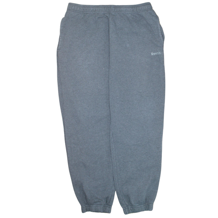Reebok Men's Grey Fleece Sweatpants L Regular Fit Casual Trousers