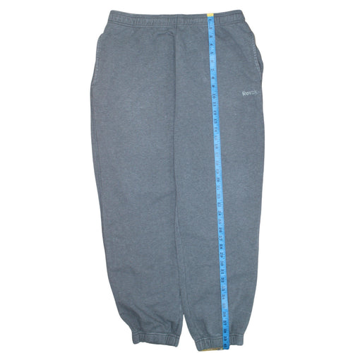 Reebok Men's Grey Fleece Sweatpants L Regular Fit Casual Trousers