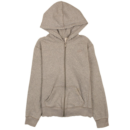Nike Womens Grey Full Zip Hoodie Size L (12-14) Sportswear