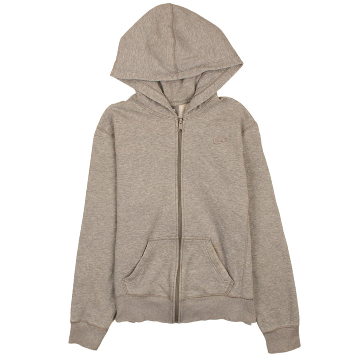 Nike Womens Grey Full Zip Hoodie Size L (12-14) Sportswear