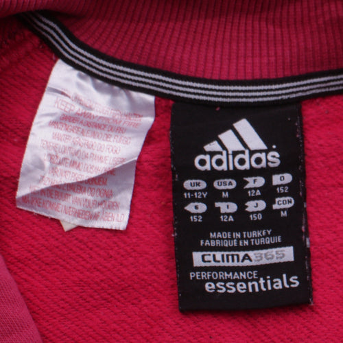 Adidas Girls Pink Full Zip Sweatshirt Jacket 11-12 Years Sportswear