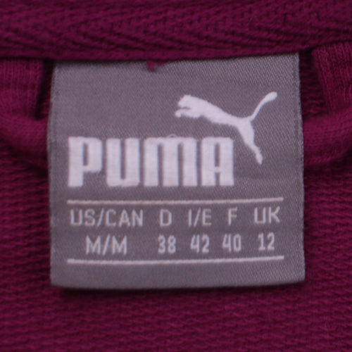Puma Womens Purple Full Zip Sweatshirt Size 12 Classic Fit