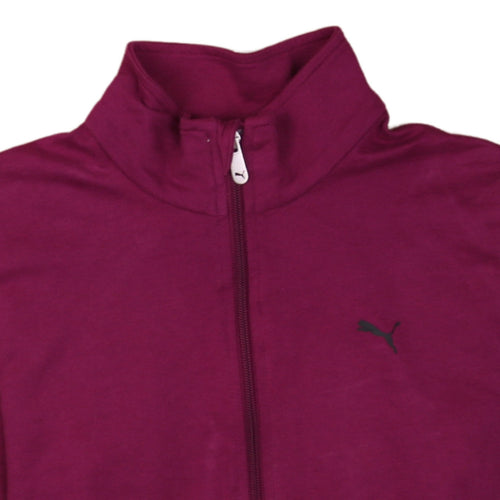 Puma Womens Purple Full Zip Sweatshirt Size 12 Classic Fit