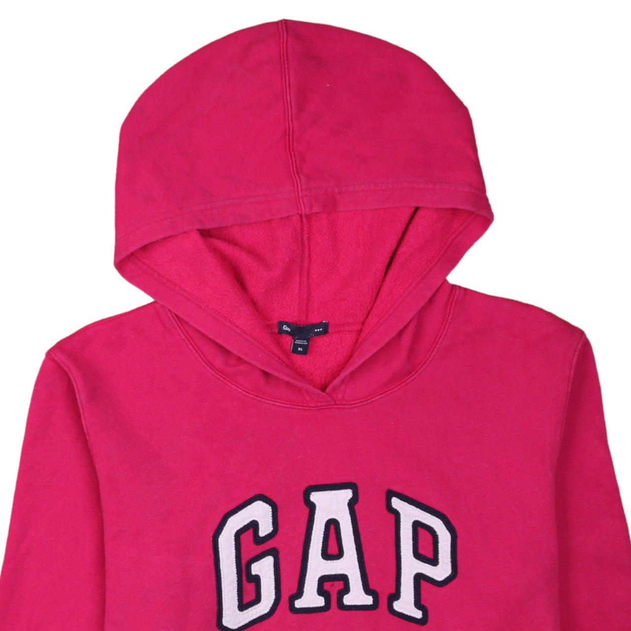 GAP Womens Pink Pullover Hoodie XL Hooded Logo Casual Sweatshirt