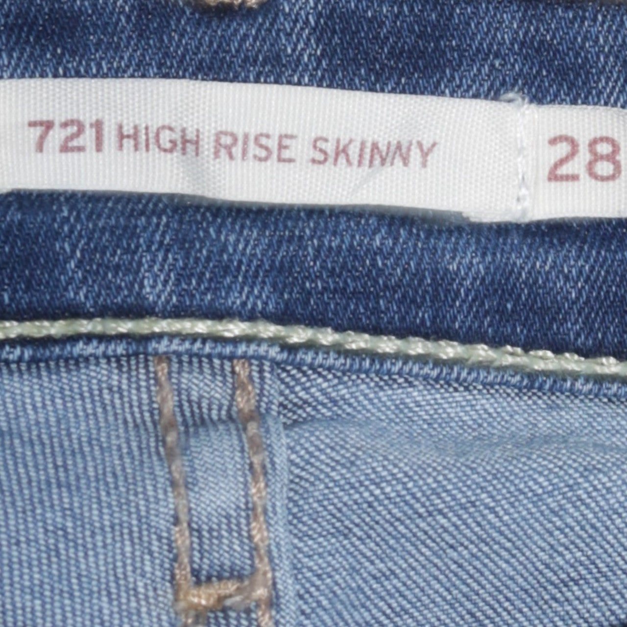 Levi's Womens Blue 721 High Rise Skinny Jeans Size 10