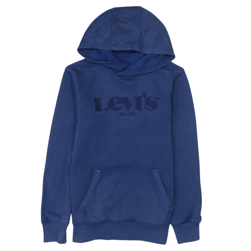 Levi's Boys Blue Pullover Hoodie 14 Years Cotton Blend Logo Design