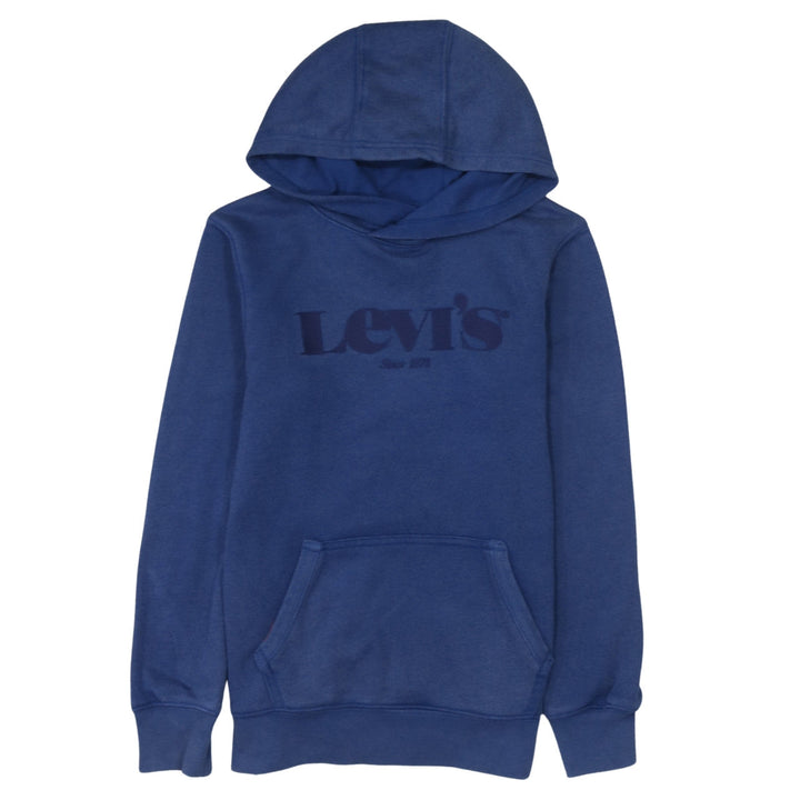 Levi's Boys Blue Pullover Hoodie 14 Years Cotton Blend Logo Design