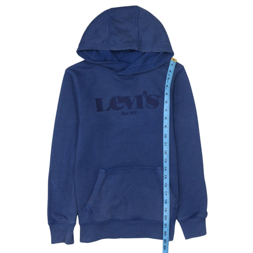 Levi's Boys Blue Pullover Hoodie 14 Years Cotton Blend Logo Design