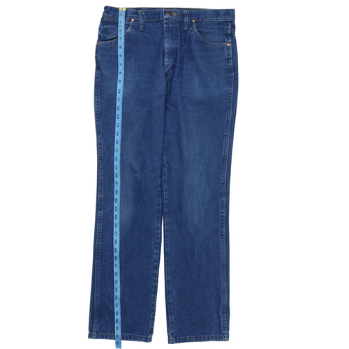 Wrangler Men's Blue Denim Straight Jeans 32x32 Regular Fit