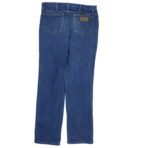 Wrangler Men's Blue Denim Straight Jeans 32x32 Regular Fit