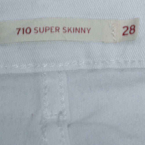 Levi's Womens White 710 Super Skinny Stretch Jeans Size 28