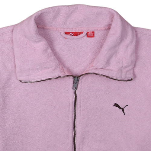 Puma Womens Pink Fleece Full Zip Jacket Size 12
