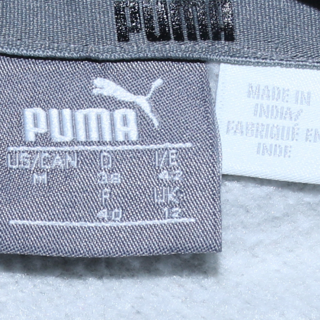 PUMA Womens Grey Pullover Hoodie UK 12 Logo Print Casual Sweatshirt