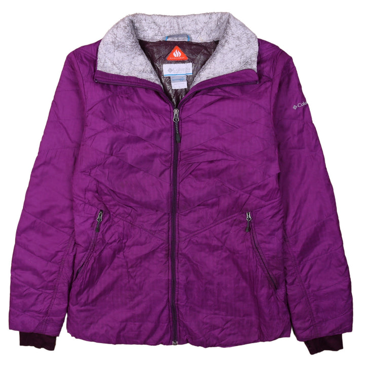 Columbia Women Purple Insulated Omni-Heat Puffer Jacket Size L